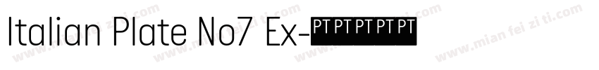 Italian Plate No7 Ex字体转换